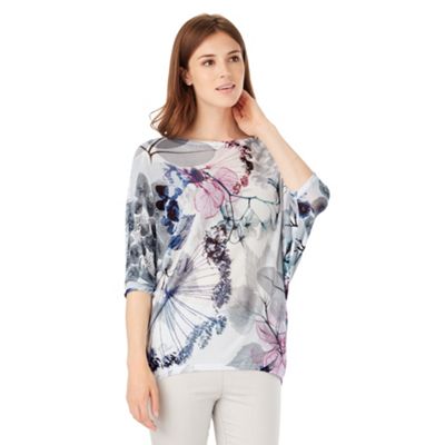 Phase Eight Delicate Floral Becca Batwing Jumper
